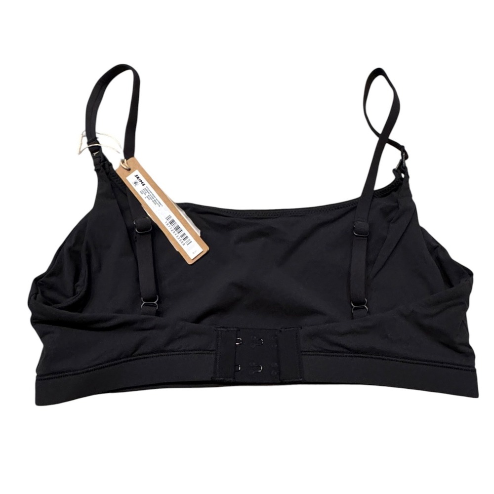 SKIMS Fits Everybody Maternity Nursing Scoop Bralette Onyx Black S - Picture 3 of 5